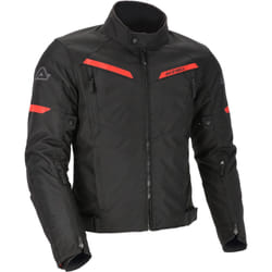 Acerbis X-Street Giacca tessile moto, nero-rosso, dimensione L per uomo