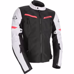 Acerbis X-Street Giacca tessile moto da donna, nero-bianco-rosa, dimensione M per donne