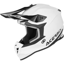 Acerbis Linear Solid Casco da motocross, nero-bianco, dimensione XS per uomo