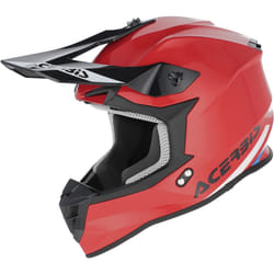Acerbis Linear Solid Casco da motocross, nero-rosso, dimensione S per uomo