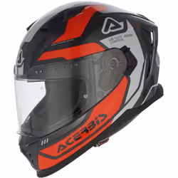 Acerbis X-Way Graphic Logo Casco, grigio-arancione, dimensione XS per uomo