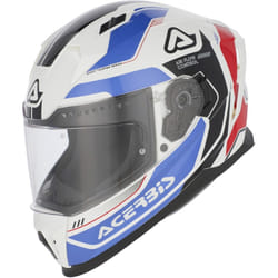 Acerbis X-Way Graphic Logo Casco, bianco-blu, dimensione XL per uomo