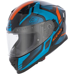 Acerbis X-Way Graphic Casco, blu-arancione, dimensione XS per uomo