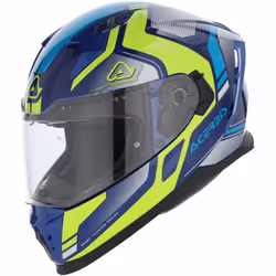 Acerbis X-Way Graphic Casco, blu-giallo, dimensione S per uomo - Vista aggiuntiva 2