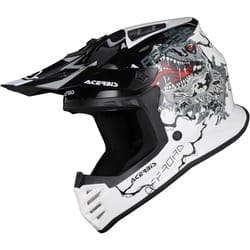Acerbis Profile Rex Kids Casco da motocross, nero-bianco, dimensione S per ragazzi