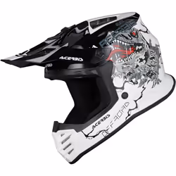 Acerbis Profile Rex Kids Casco da motocross, nero-bianco, dimensione S per ragazzi - Vista aggiuntiva 2