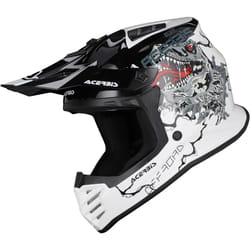 Acerbis Profile Rex Kids Casco da motocross, nero-bianco, dimensione XL per ragazzi