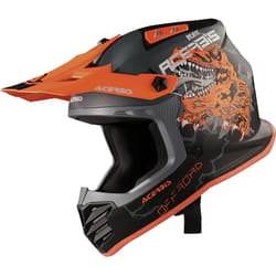 Acerbis Profile Rex Kids Casco da motocross, nero-arancione, dimensione S per ragazzi