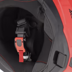 Acerbis Rider Graphic Casco, nero-rosso, dimensione L per uomo