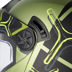 Acerbis Rider Graphic Casco, nero-verde, dimensione L per uomo