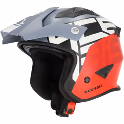 Acerbis Jet Aria Graphic Casco Jet, grigio-rosso, dimensione M per uomo
