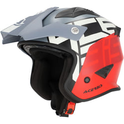 Acerbis Jet Aria Graphic Casco Jet, grigio-rosso, dimensione M per uomo
