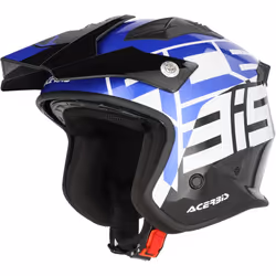 Acerbis Jet Aria Graphic Casco Jet, nero-blu, dimensione M per uomo