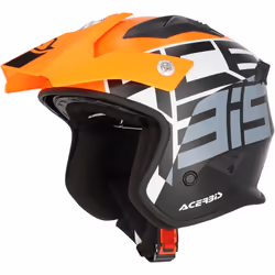 Acerbis Jet Aria Graphic Casco Jet, nero-arancione, dimensione S per uomo