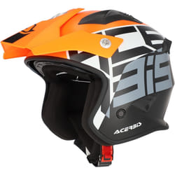 Acerbis Jet Aria Graphic Casco Jet, nero-arancione, dimensione M per uomo