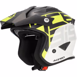 Acerbis Jet Aria Graphic Casco Jet, nero-giallo, dimensione L per uomo