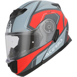 Acerbis Serel Graphic Casco, grigio-rosso, dimensione XL per uomo