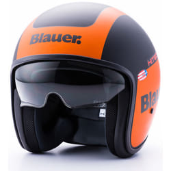 Blauer Pilot 1.1 G Graphic Casco Jet, nero-arancione, dimensione M per uomo