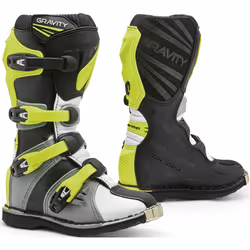 Forma Gravity Stivali Motocross, grigio-bianco-giallo, dimensione 35 per uomo