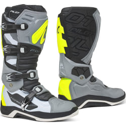 Forma Pilot Motocross Stivali, grigio-giallo, dimensione 40 per uomo