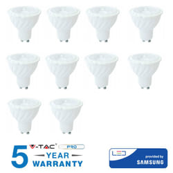 10 lampadine led GU10 6 w faretto samsung dimmerabile luce calda