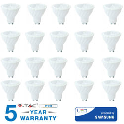 V-tac - 20 lampadine led GU10 6 w faretto samsung dimmerabile luce naturale