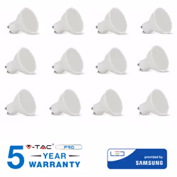 12 LAMPADINE V-TAC GU10 Faretto Spotlight 10 Watt Luce Bianca 3000K 4000K 6400K Lampadine LED SMD chip Samsung attacco GU10 c ...