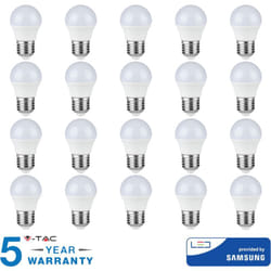 Pro Lampadina led Chip Samsung E27 4,5W Bianco Caldo 20 Pezzi - V-tac