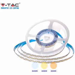 LED STRIP V-TAC Samsung Chip VT-10-24 | SKU 320 - 321 - 322 Striscia flessibile LED SMD2835 in gomma con retro biadesivo ad a ...