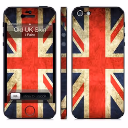 i-Paint UK Flag Skin, Custodia sottile, Apple, iPhone 5, Blu, Rosso, Bianco