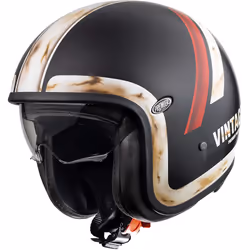 Premier Vintage DO 92 O.S. BM Elmetto jet, nero-bianco-rosso, dimensione XS per uomo