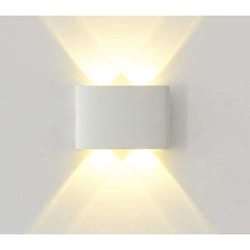 BES - Applique led Lampada da Parete Ovale 12W Luce Calda Esterno Interno FD-10