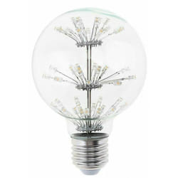 Lampadina led 3W 2700K luce calda attacco E27 sfera globo G95 stella luminosa