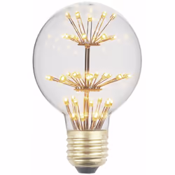 Lampadina led 3W luce calda attacco E27 sfera globo G95 stella luminosa BTL-012 Vetro ultrasottile dal design piú accattivant ...