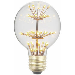 BS - Lampadina led 3W luce calda attacco E27 sfera globo G95 stella luminosa BTL-012