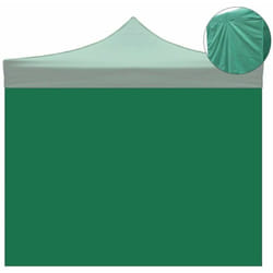 Telo laterale 3x2mt verde impermeabile per gazebo richiudibile 3x3mt