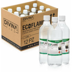 Divina Fire - X12 Lt Bioetanolo Combustibile Ecologico Naturale Per Camini Biocamini