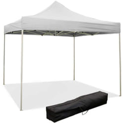 Gazebo richiudibile pieghevole 3 x 3 Bianco ricoperto in pvc impermeabile