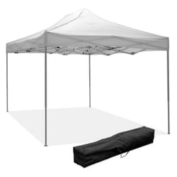 Gazebo Richiudibile Pieghevole 3 x 4,5 Bianco Ricoperto in Pvc Impermeabile