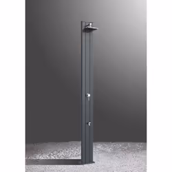 Doccia Solare da Esterno Giardino 30L Miscelatore e Lavapiedi Arkema Spring S Fascia Inox Grigio An - Vista aggiuntiva 2