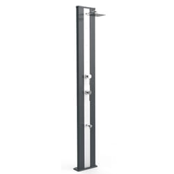 Doccia Tradizionale In Alluminio Dada Con Miscelatore, Nebulizzatore E Lavapiedi Colore Antracite/Inox Cv-D455/7016-I
