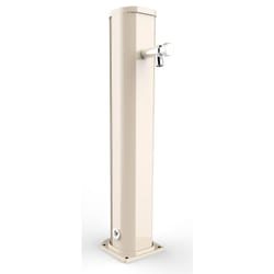 Fontana Lavapiedi da Giardino con Rubinetto Temporizzato Arkema Jolly Bianco Crema