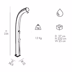 Doccia Tradizionale In Alluminio Jolly Con Miscelatore E Doccetta Mobile Colore Perla Bianca Cv-A545-Tl/9400