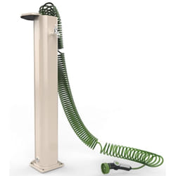 Fontana Tradizionale In Alluminio Garden Surprise Con Tubo Dell&#39;Acqua A Scomparsa Colore Sabbia Cv-Gs145/9001