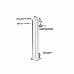 Fontana Tradizionale In Alluminio Garden Surprise Con Tubo Dell&#39;Acqua A Scomparsa Colore Sabbia Cv-Gs145/9001