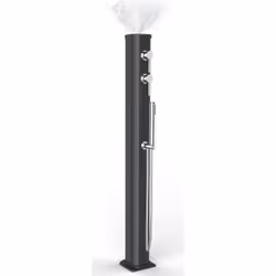 Doccia Solare da Esterno con Nebulizzatore Miscelatore e Doccetta Mobile Arkema Jolly Go Grigio Antracite