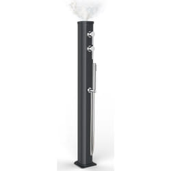 Doccia Solare da Esterno con Nebulizzatore Miscelatore e Doccetta Mobile Arkema Jolly Go Grigio Antracite