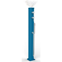 Doccia Solare da Esterno con Nebulizzatore Miscelatore e Doccetta Mobile Arkema Jolly Go Blu