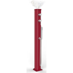 Doccia Solare da Esterno con Nebulizzatore Miscelatore e Doccetta Mobile Arkema Jolly Go Cherry