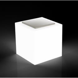 Pouf da Giardino Luminosto 50x50 cm con Cuscino in Resina Arkema Iris Comfort SL